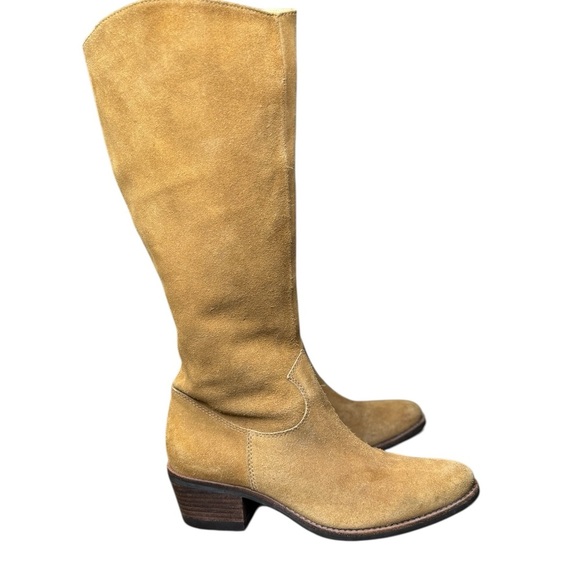 👢 Matisse Gunslinger Tan Suede Knee High Western Cowboy Boots 7.5 👢 - Picture 2 of 8